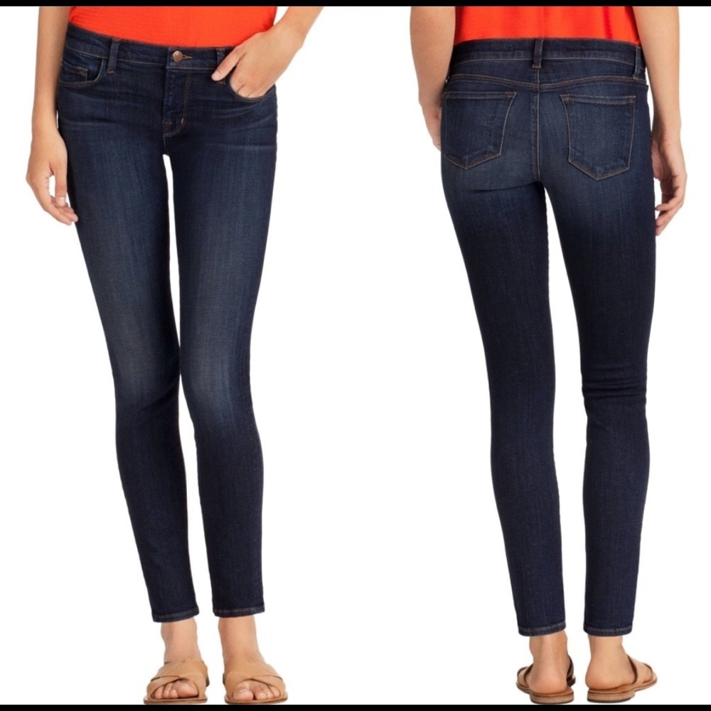 J Brand Mid-Rise Skinny Washed deep Blue Oblivion Size 32
